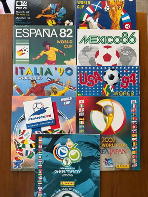 Panini World Cup Reprinted Collection 9 Albums 1974-2006 New