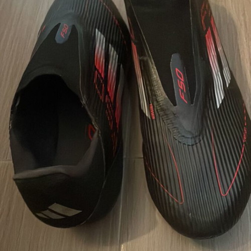 Adidas F50 Laceless football shoes size 46 like new, black