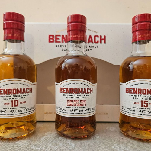 Benromach set new 10yo, 15yo, Vintage 2012 Cask Strength 3x200ml