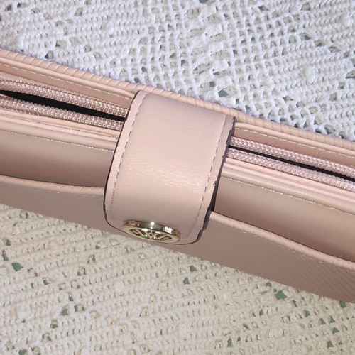 Women's backpack set with gold studs and wallet nude pink new