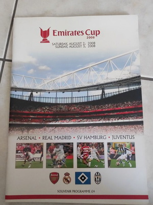 Emirates Cup program 2008 authentic