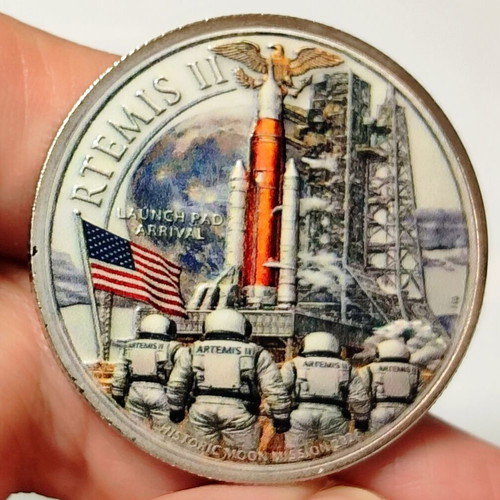 NASA Artemis II Collectible Medal with Display Case new