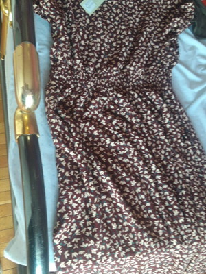 Shein viscose dress new, size 3 XXL, brown