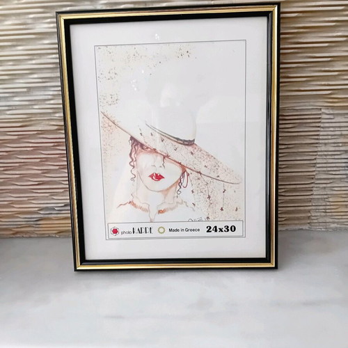 Large black and gold wall frame