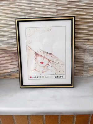 Large black and gold wall frame