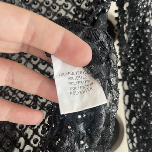See Through Top with Beads size L like new