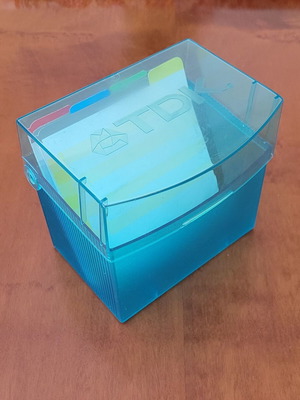 TDK CD/DVD storage case used with colored dividers