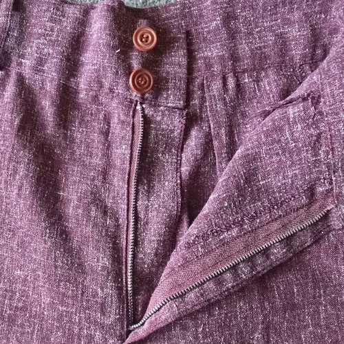 Vintage women's bell-bottom pants 1970, size XXS, burgundy, like new