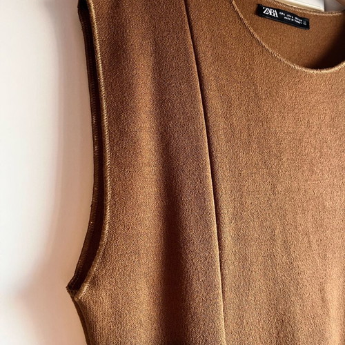 Zara dress size L brown like new