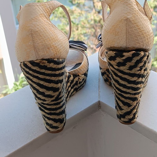 Betsey Johnson platforms used, size 38.5, beige