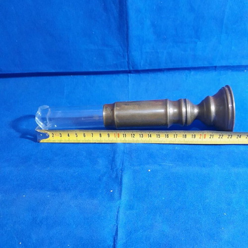 Brass pharmacy dosimeter used with glass in very good condition