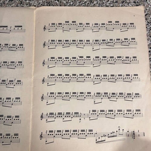 Guitar sheet music used Luigi Mozzani Feste Lariane two-page