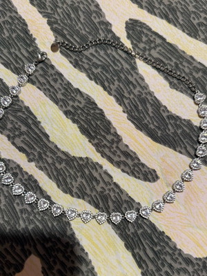 Κολιέ με στρας καρδούλες καινούργιο