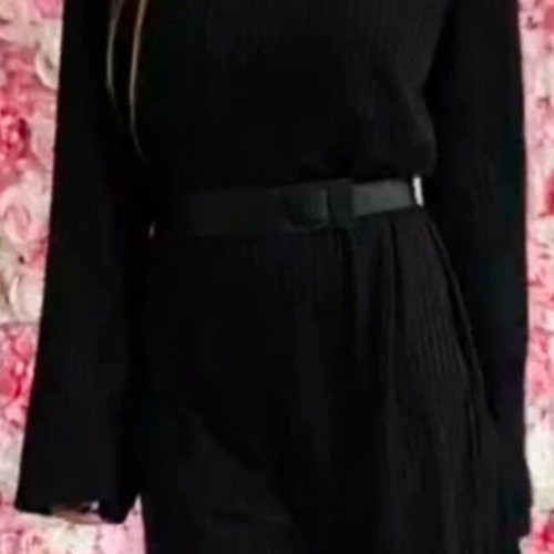 Knitted lurex dress new, black and silver, one size