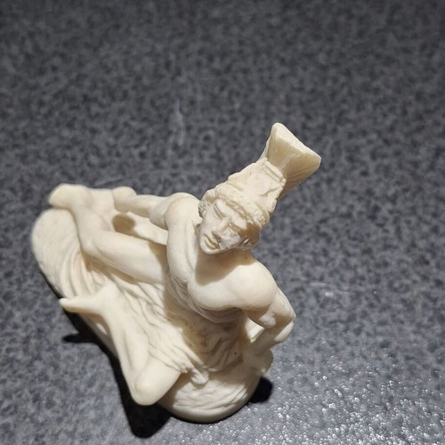 Achilles Figurine Handmade, Genuine Alabaster IFESTOS, like new