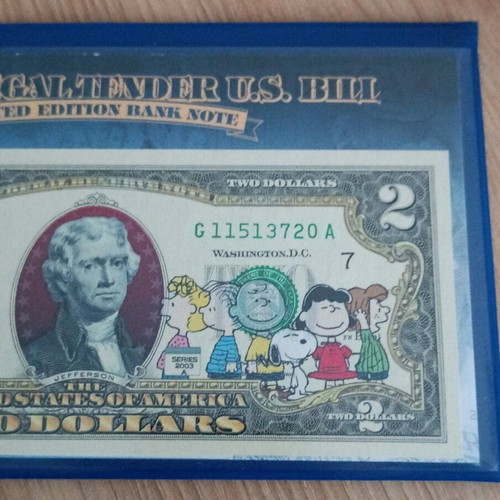 Collectible Disney cartoon paper money new