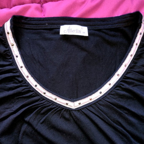 Albertini sleeveless tank top like new with princesscore print and diamantes