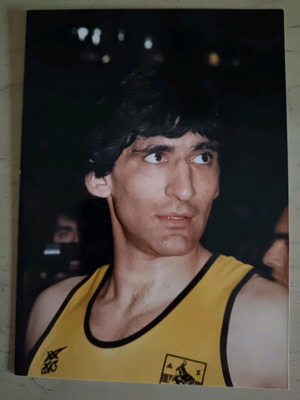 Authentic photo of Panagiotis Giannakis basketball player of Aris Thessaloniki like new