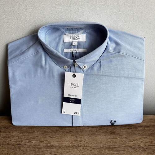 Next men's long sleeve shirt, size S, blue