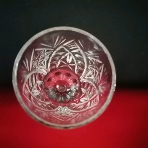 Bohemia crystal liqueur glasses like new, set of 11 pieces