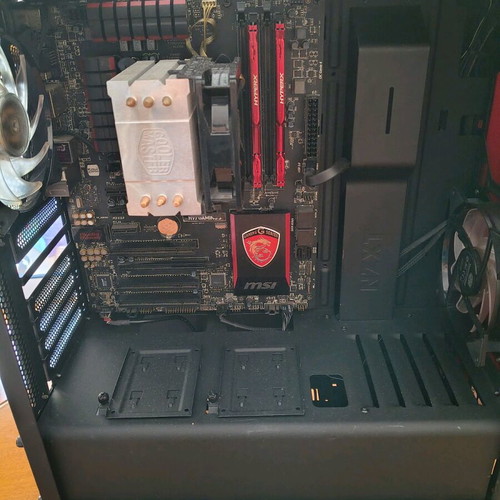 PC parts used with MSI H97 motherboard, Intel i3-4170, Cooler Master, NZXT case, Kingston RAM