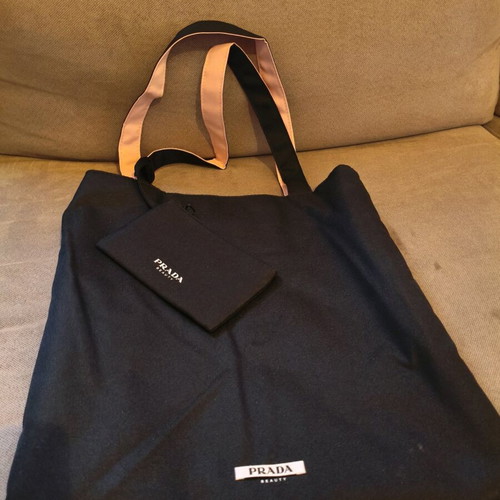 Prada bag and wallet like new, black and pink