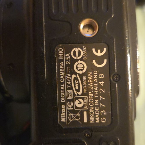 Nikon DSLR model D60 camera used with Nikon Aspherical lens