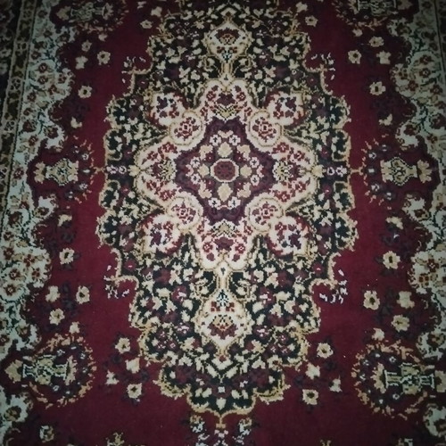 Vintage retro classic Persian rug with oriental patterns