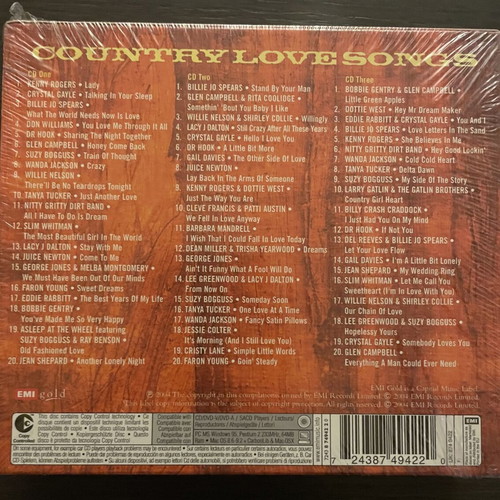 Country Love Songs 3CD new, collection of 60 hits