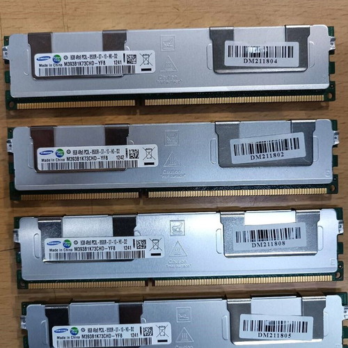 Server RAM PC3L‑8500R set 4×8GB Samsung DDR3 ECC Registered used