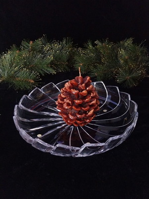 Atlantis Crystal platter used, handmade full lead crystal Portugal 70s