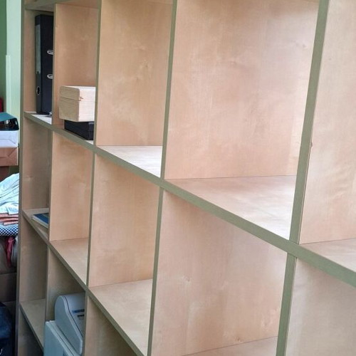 IKEA desk and large bookshelf set used, light birch wood