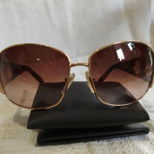 Salvatore Ferragamo sunglasses used, tortoise shell with rhinestones