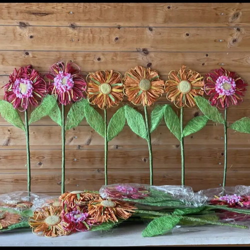 Decorative flowers new, pack of 10, 50 cm height