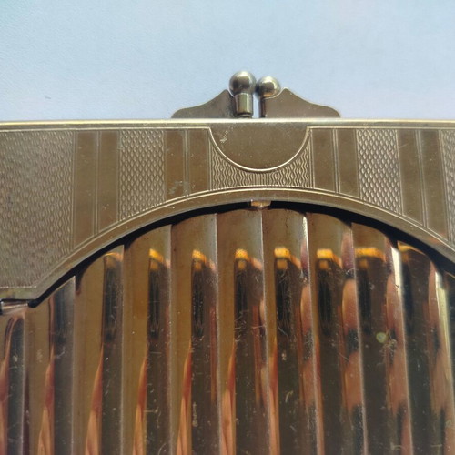 Vintage brass Gwenda cigarette case used, British made