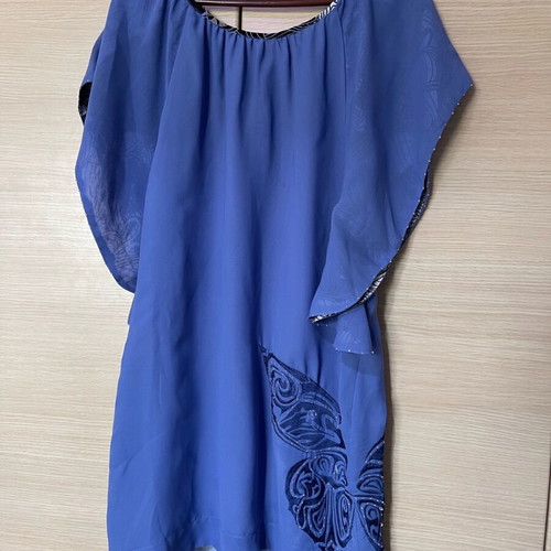 St Martins dress size 38 like new, purple blue with butterfly and beads