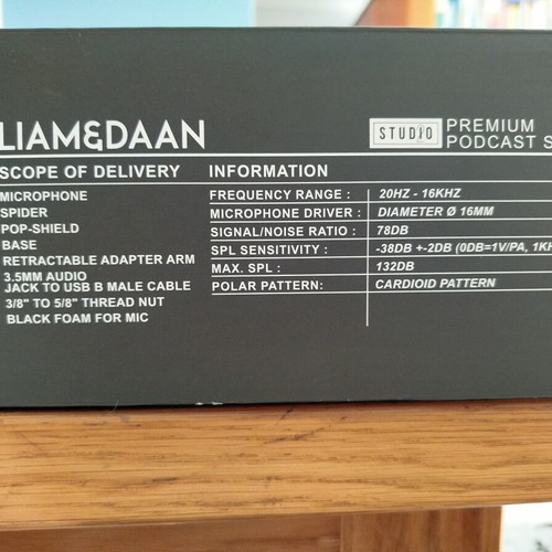Liam and Daan Studio Premium Podcast Set like new with accessories