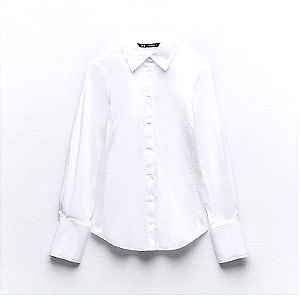 Λευκό γυναικείο πουκάμισο ποπλινα XL