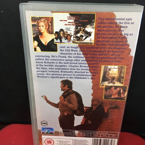 Once Upon a Time in the West VHS used, English version without subtitles