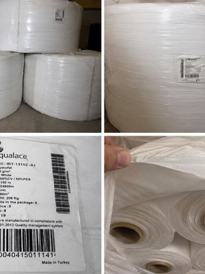 Ρολά AQUALACE Spunlace Nonwoven 22 Καινούργια 40gsm Βιομηχανικό Ύφασμα