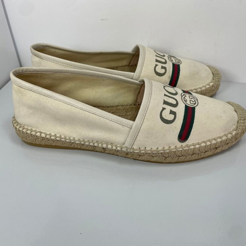Gucci Beige Canvas Espadrilles Size 39 Like New
