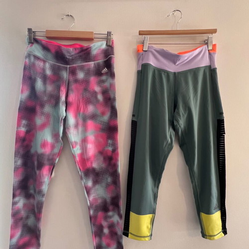 Adidas sports leggings used, multicolor, Climalite series