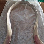 Sculpted silver necklace like new, unique design from Italy