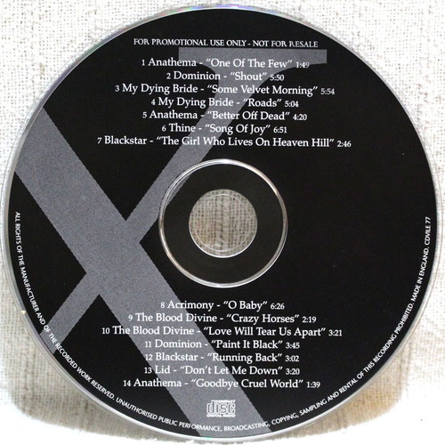 Peaceville X CD compilation used, promo edition 1998