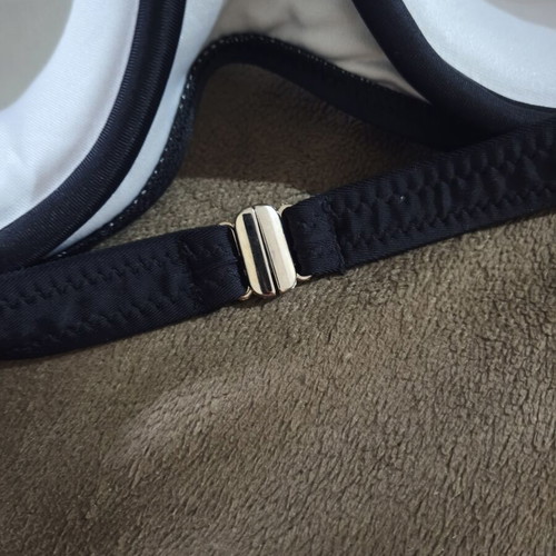 Moda Mare Striped Balconette Bikini like new, black and white