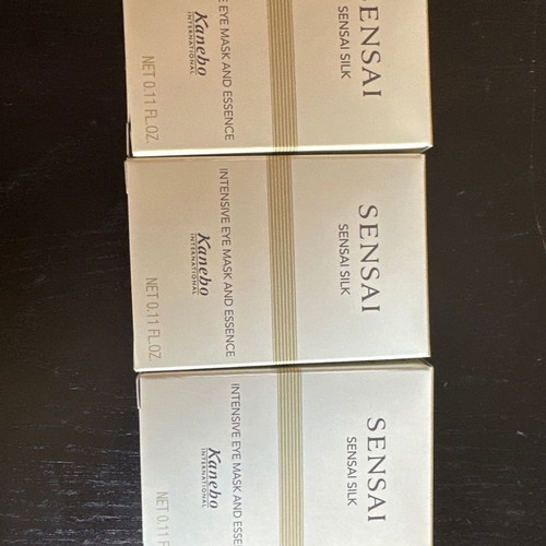 Sensai silk intensive eye mask and essence sample size new, pack of 3