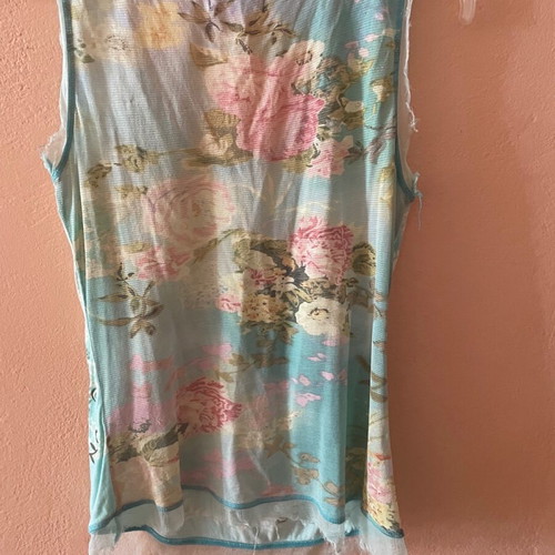 Women's blouse in medium, multicolored with turquoise as the main color