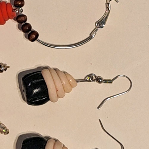 Children's earrings set like new, colorful, 6 pairs