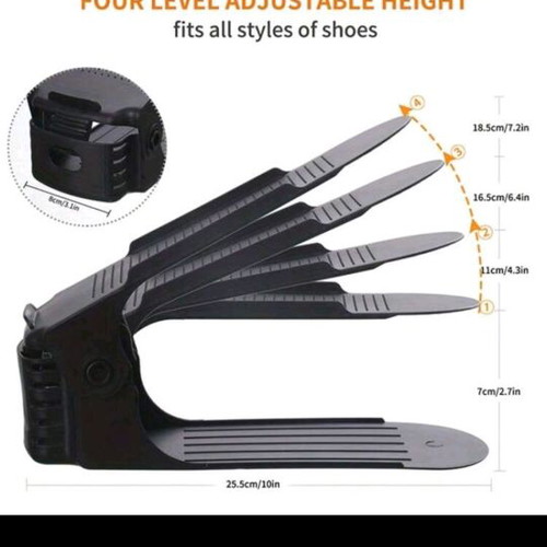 Set of ten adjustable shoe organizers like new