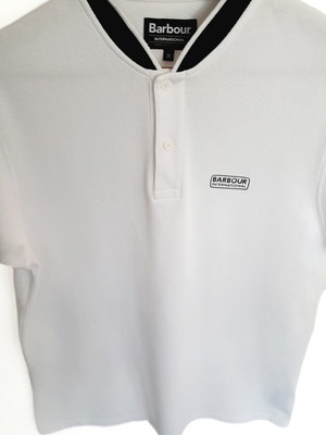 Barbour International Sport Neck Polo Shirt size M like new, white